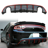 2015-2023 Dodge Charger SRT V3 Rear Diffuser with Reflective Tape PP