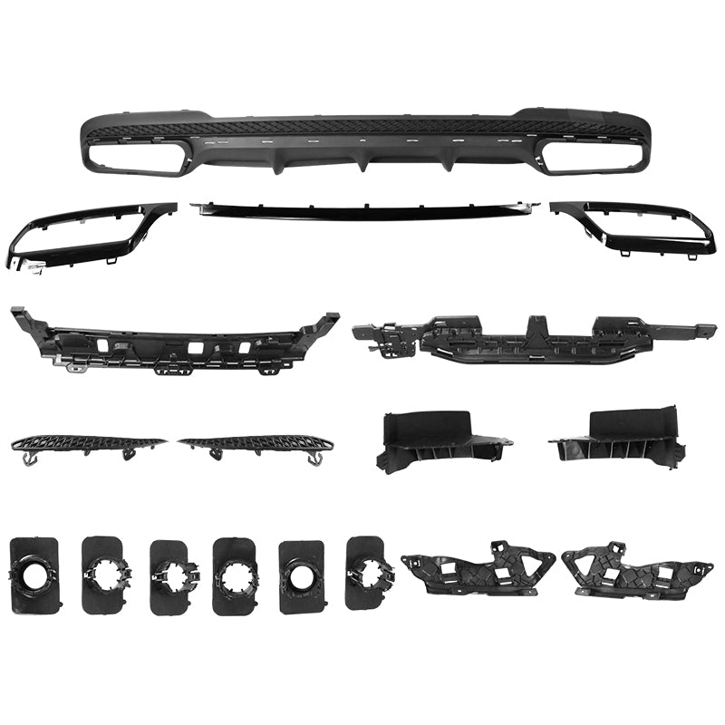 2014-2016 Mercedes-Benz W212 E Class Rear Bumper Cover Diffuser Trim