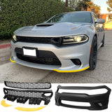 2015-2023 Dodge Charger Front Bumper Fascia + Updated 2019 Grilles