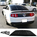 2005-2014 Ford Mustang Rear Window Louvers Side Vent Scoops ABS PU