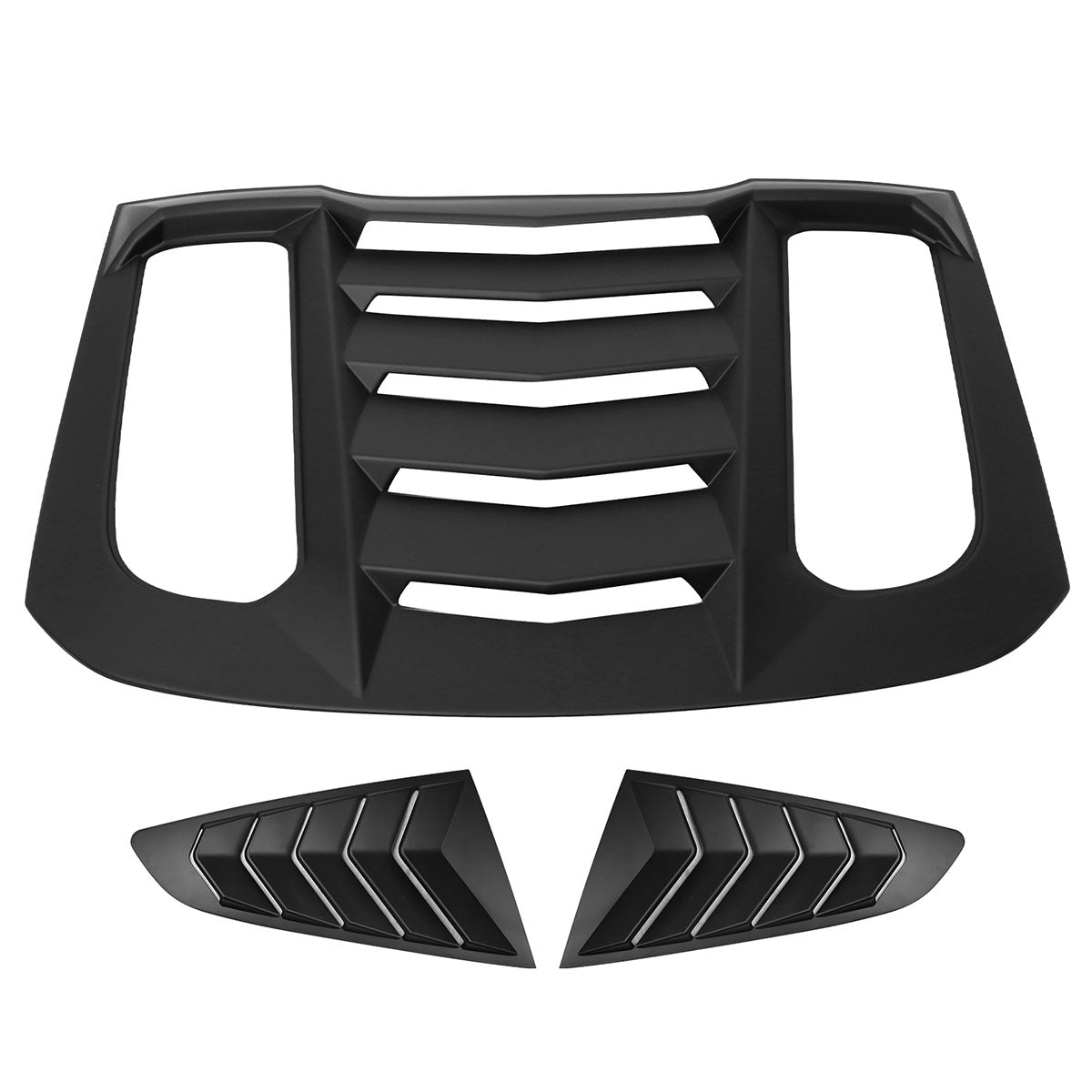 2015-2023 Ford Mustang Coupe Unpainted Rear Side Window Louver ABS