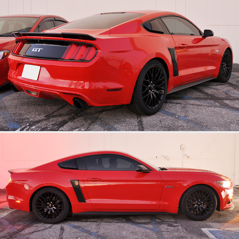 2015-2017 Ford Mustang Unpainted Side Window Louver Rear Fender Scoop