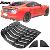 2015-2023 Ford Mustang Coupe Matte Black Rear Side Window Louver ABS
