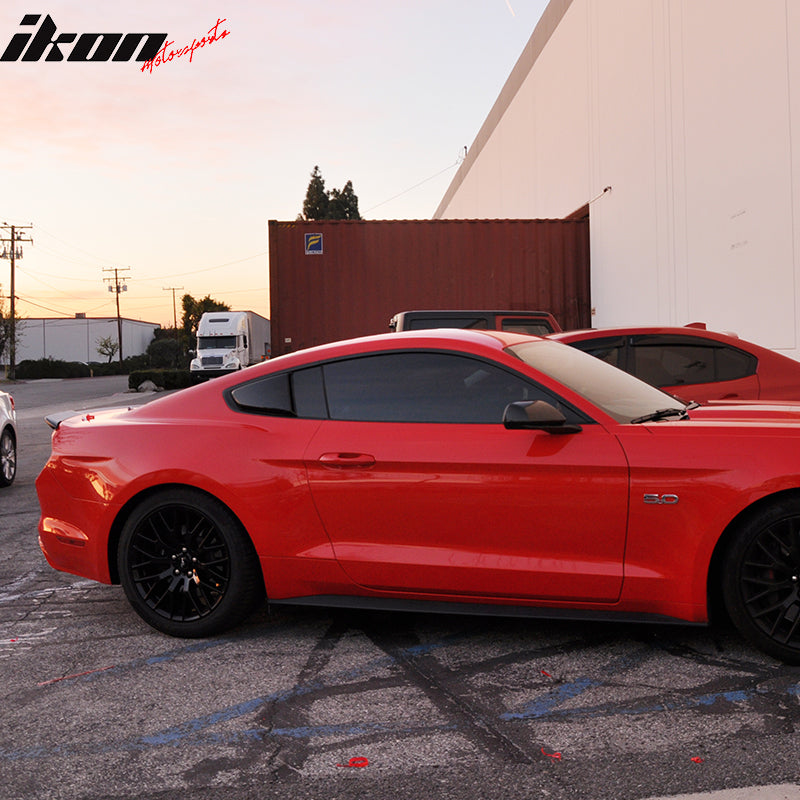 2015-2023 Ford Mustang Coupe Matte Black Rear Side Window Louver ABS