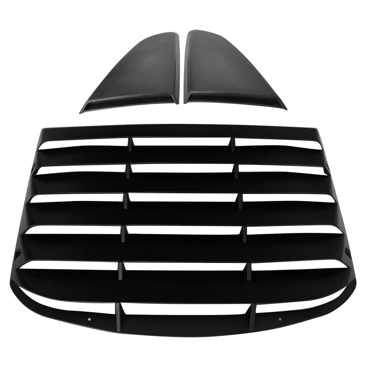 2015-2023 Ford Mustang GT Style Black Rear Side Window Louver ABS