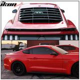 2015-2023 Ford Mustang GT Style Black Rear Side Window Louver ABS