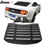 2015-2023 Ford Mustang V Style Matte Black Rear Side Window Louver ABS