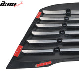 2015-2023 Ford Mustang V Style Matte Black Rear Side Window Louver ABS