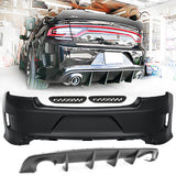 2015-2023 Dodge Charger Black Rear Bumper Conversion Diffuser Lip PP