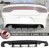 2015-2023 Dodge Charger Black Rear Bumper Conversion Diffuser Lip PP