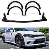2015-2023 Dodge Charger Widebody Style Fender Flares+Front Lip ABS