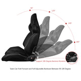 Universal Racing Seat Dual Slider PU Carbon Leather