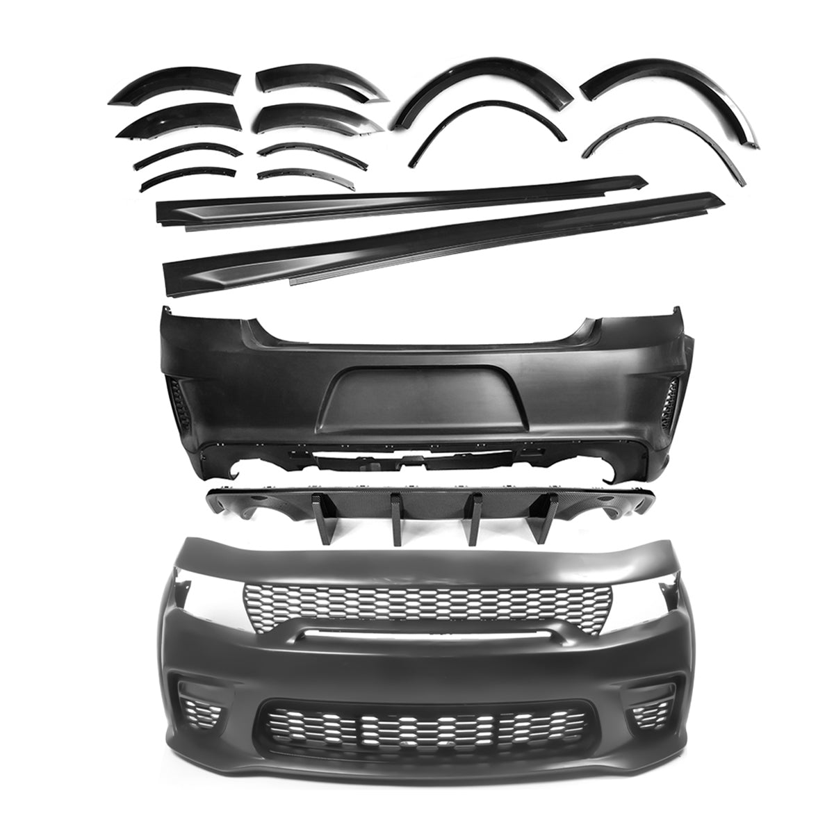 2015-2023 Dodge Charger Widebody CFL Whole Bumper Kits Diffuser PP