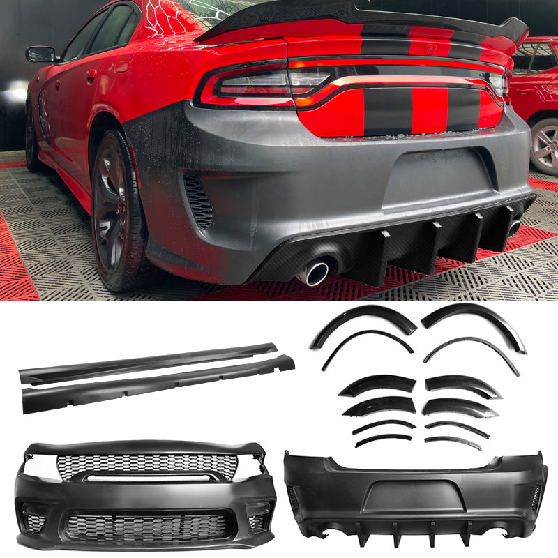 2015-2023 Dodge Charger Widebody CFL Whole Bumper Kits Diffuser PP