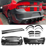 2015-2023 Dodge Charger Widebody CFL Whole Bumper Kits Diffuser PP
