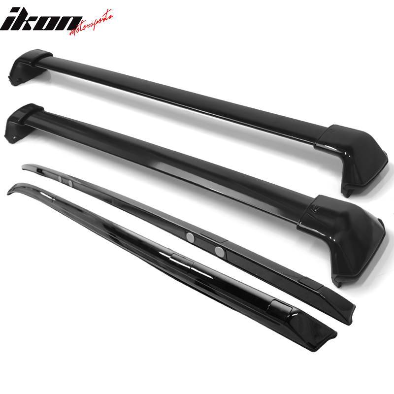 2012-2016 Honda CRV Black Roof Rack Cross Bar Side Rail Set 4PCS ABS