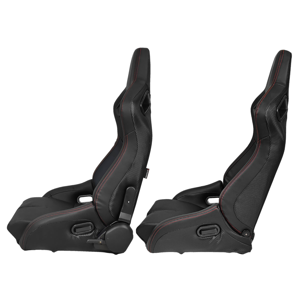 Universal Reclinable Bucket Racing Seat Dual Slider PU Carbon Leather
