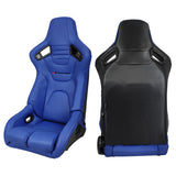 Universal Reclinable Bucket Racing Seat Dual Slider PU Carbon Leather