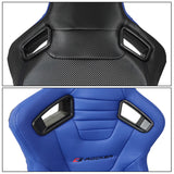 Universal Reclinable Bucket Racing Seat Dual Slider PU Carbon Leather