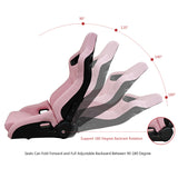 Universal Reclinable Bucket Racing Seat Dual Slider PU Carbon Leather