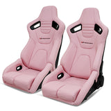 Universal Reclinable Bucket Racing Seat Dual Slider PU Carbon Leather