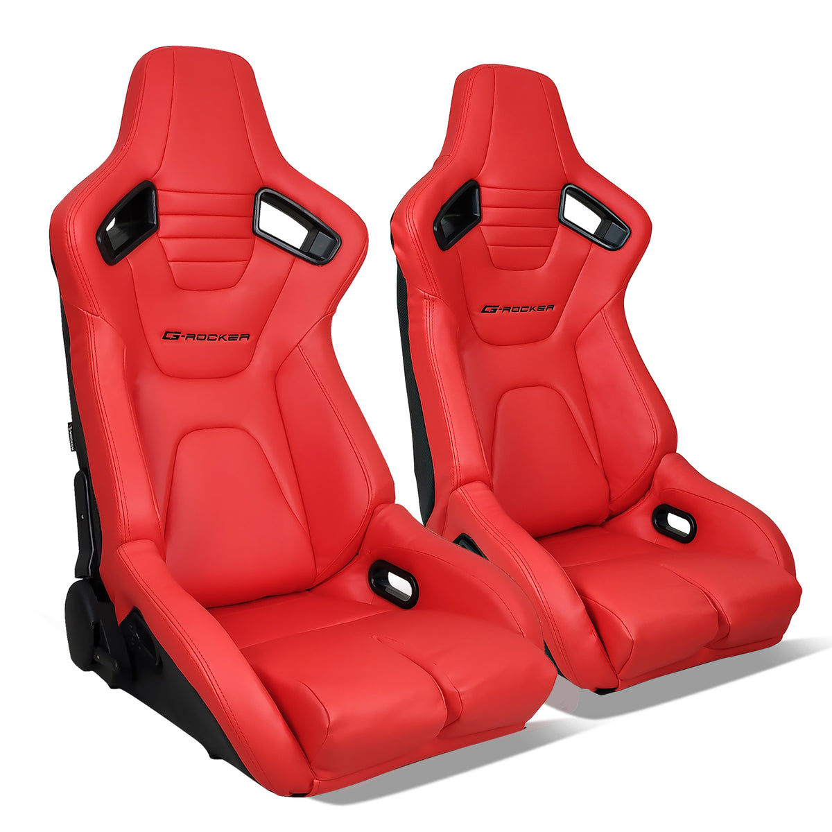 Universal Reclinable Bucket Racing Seat Dual Slider PU Carbon Leather