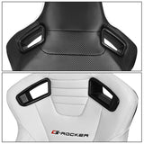 Universal Reclinable Bucket Racing Seat Dual Slider PU Carbon Leather