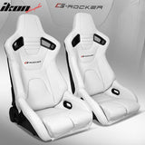Universal Reclinable Bucket Racing Seat Dual Slider PU Carbon Leather