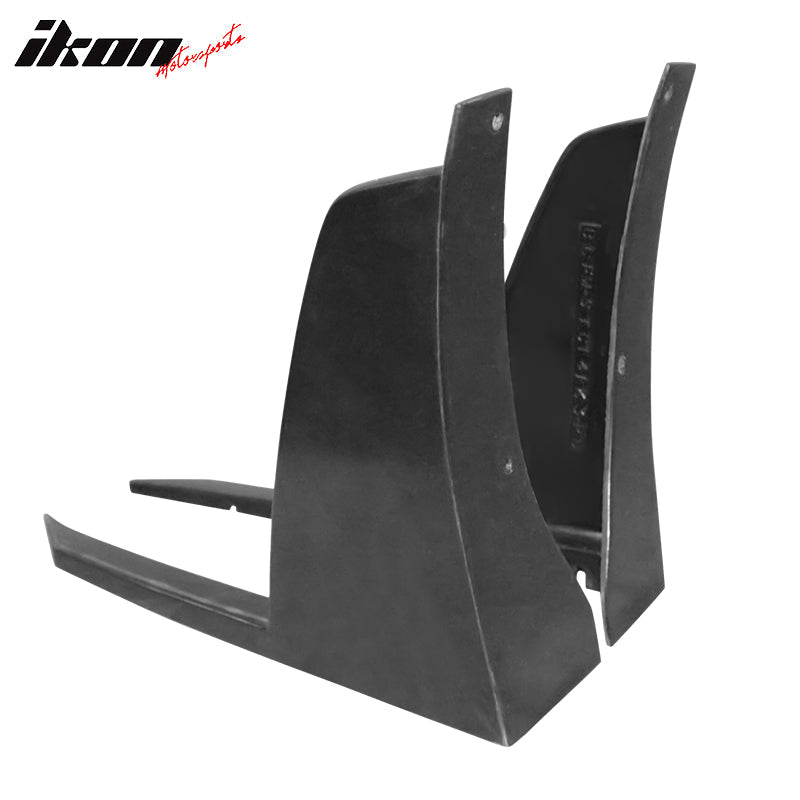 2014-2016 Scion TC Unpainted Black Front Bumper Lip Front Winglets PU