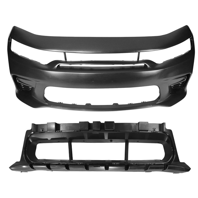 2015-2023 Dodge Charger Widebody SRT Black Front Bumper W/ LED Kits PP