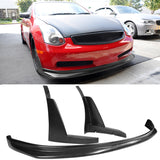 2003-2006 Infiniti G35 Coupe N1 Style Front Lip & Winglet Splitter PU