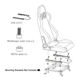 Universal Red Racing Seat with Dual Slider Cam-lock Racing Belt PU