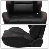 Universal Racing Seat Dual Slider 5 Point Cam-lock Belt PU Carbon