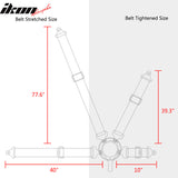 Universal Racing Seat Dual Slider 5 Point Cam-lock Belt PU Carbon
