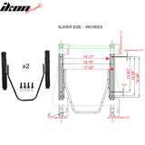 Universal White Bucket Racing Seat Dual Slider Buckle Style Belt PU