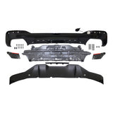 Fits 2021-2023 G30 G31 Rear Diffuser Type 2+Front Bumper Lip+Side Skir