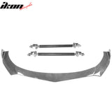 Honda Civic 62"-66" 3PCS B Style Black Front Lip with Strut Rods