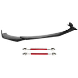 Honda Civic 62"-66" 3PCS B Style Black Front Lip with Strut Rods