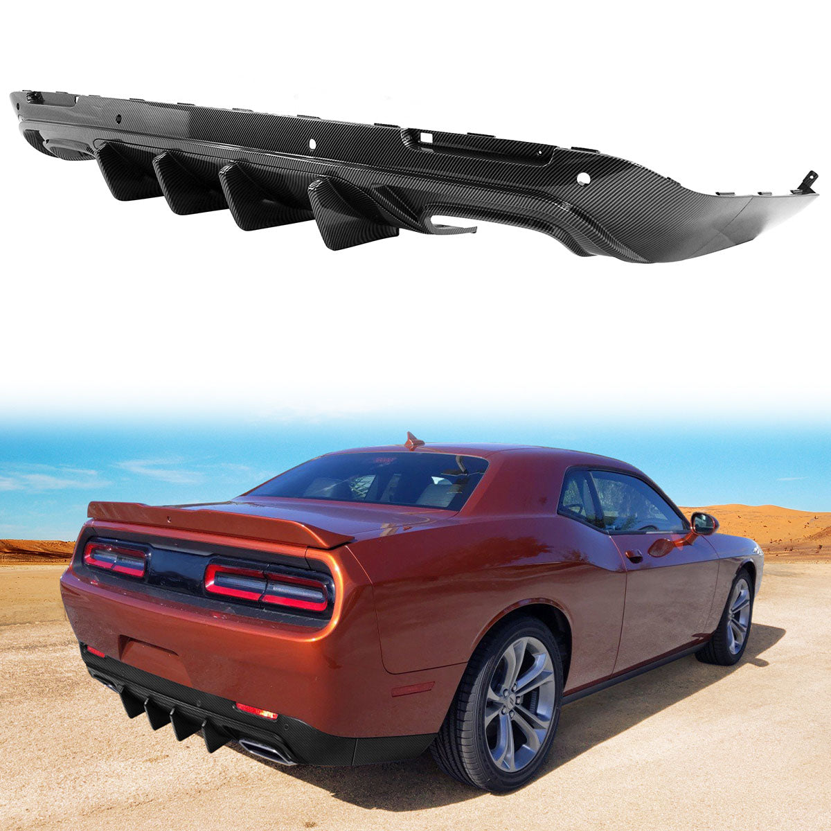 2015-2024 Dodge Challenger IKON Rear Bumper Diffuser PP