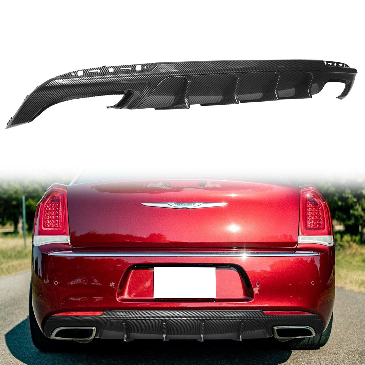 2015-2023 Chrysler 300 Rear Bumper Diffuser Shark Fin PP