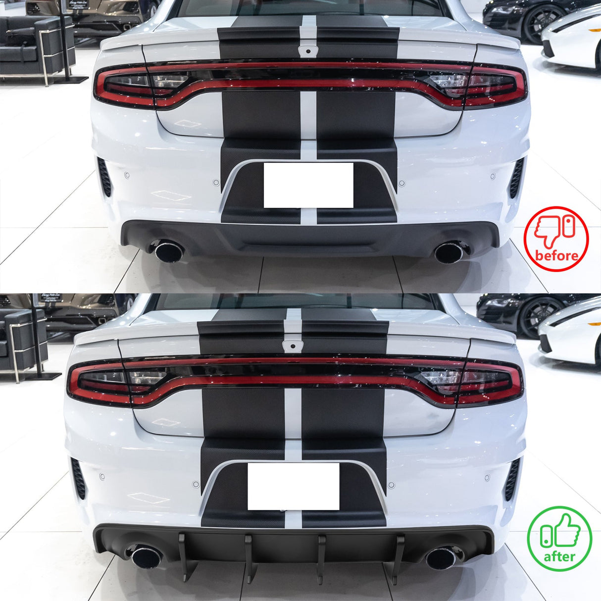 2020-2023 Charger Widebody Rear Diffuser 2PCS PP