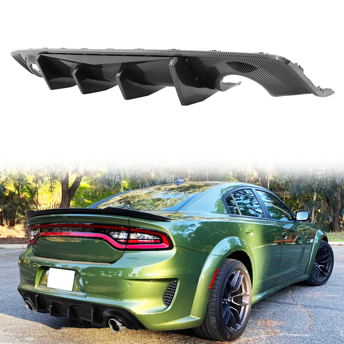 2020-2023 Charger Widebody Rear Diffuser 2PCS PP