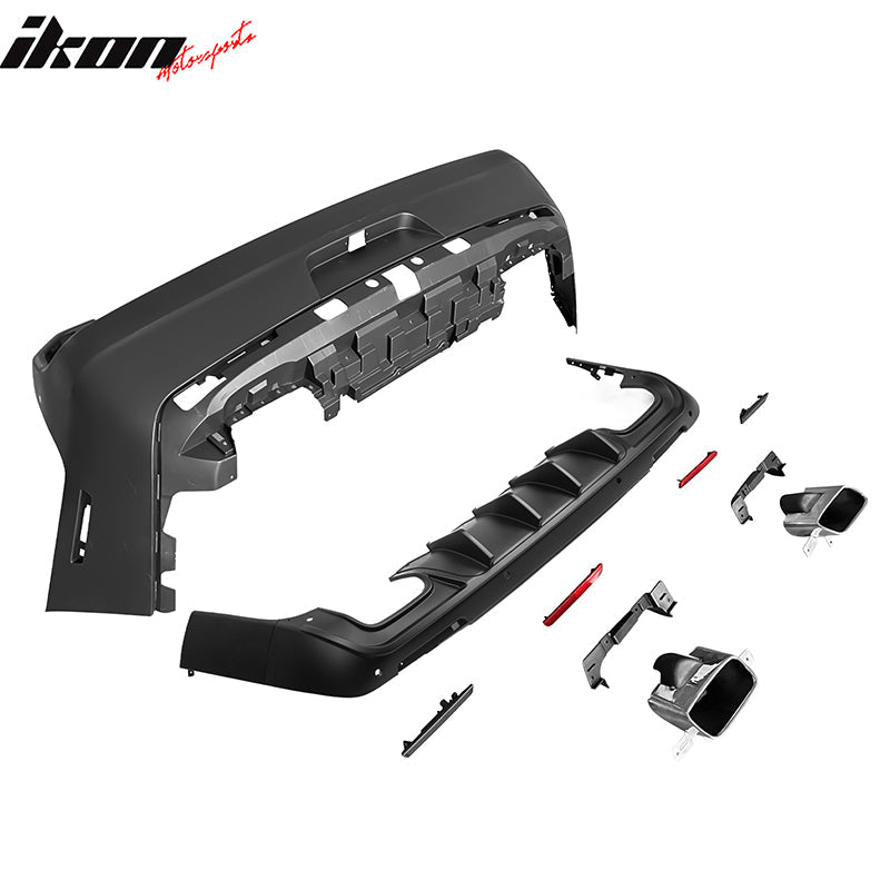 2008-2014 Dodge Challenger 2015+ SRT Hellcat Rear Bumper + V3 Diffuser