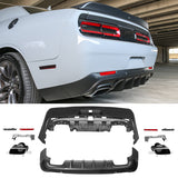 2008-2014 Dodge Challenger 2015+ SRT Hellcat Rear Bumper + V3 Diffuser