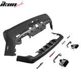 2008-2014 Dodge Challenger Front + Rear Bumper Cover + Diffuser PP
