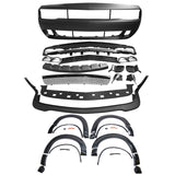 2008-2014 Dodge Challenger Front+Rear Bumper Cover+Lip+Diffuser PP