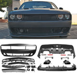 2008-2014 Dodge Challenger Front + Rear Bumper Cover + Diffuser PP