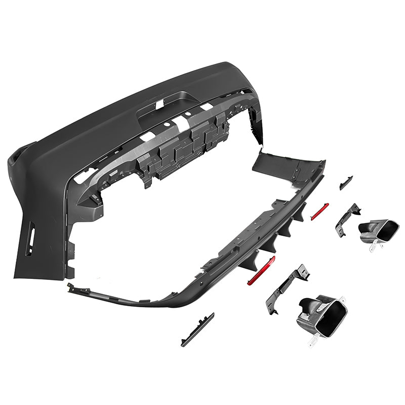 2008-2014 Dodge Challenger Front + Rear Bumper Cover + Diffuser PP
