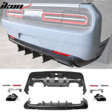 2008-2014 Dodge Challenger Front + Rear Bumper Cover + Diffuser PP