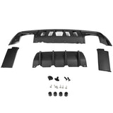 2008-2014 Dodge Challenger Front+Rear Bumper Cover+Lip+Diffuser PP